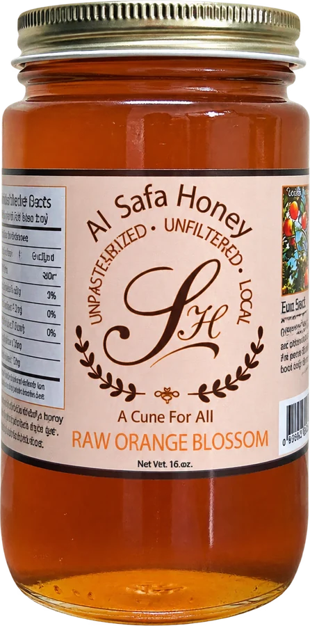 Pure Raw Orange Blossom Honey jar
